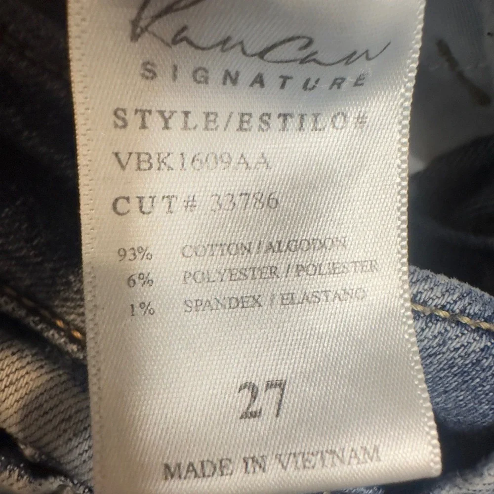 KanCan Signature Kurvy Ultra High Rise Ankle Skinny Jeans Distressed Size 27